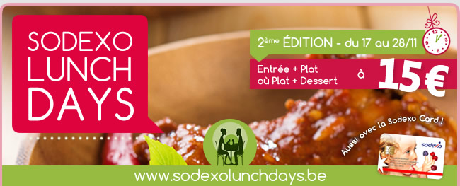 Sodexo lunch days, Lunch a 15€